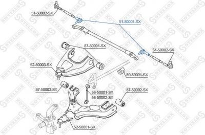 Stellox 51-50001-SX наконечник поперечной рулевой тяги на OPEL CAMPO (TF_)