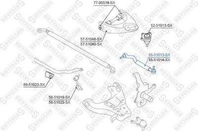 Stellox 55-51013-SX осевой шарнир, рулевая тяга на HYUNDAI TERRACAN (HP)