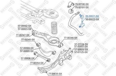 Stellox 56-00021-SX тяга / стойка, стабилизатор на MAZDA CX-7 (ER)