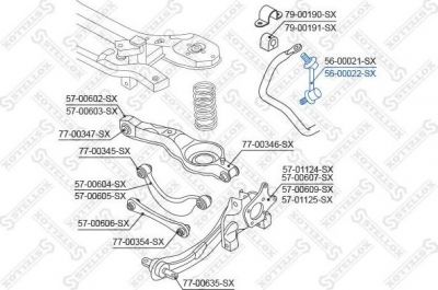 Stellox 56-00022-SX тяга / стойка, стабилизатор на MAZDA CX-7 (ER)