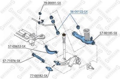 Stellox 56-00122-SX тяга / стойка, стабилизатор на FORD FOCUS (DAW, DBW)