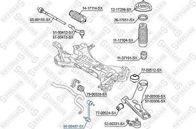 Stellox 56-00407-SX тяга / стойка, стабилизатор на KIA SPORTAGE (SL)