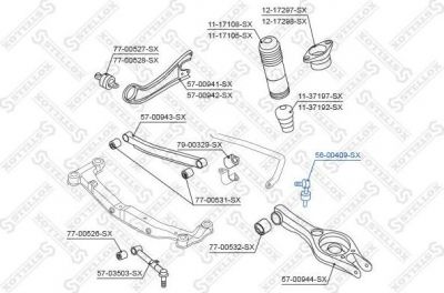 Stellox 56-00409-SX тяга / стойка, стабилизатор на HYUNDAI i30 (GD)