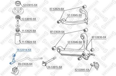 Stellox 56-53014-SX тяга / стойка, стабилизатор на KIA RETONA (CE)