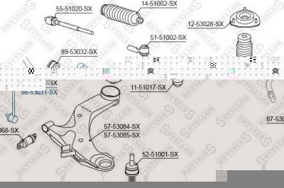 Stellox 56-53031-SX тяга / стойка, стабилизатор на KIA SPECTRA седан (LD)