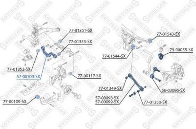 Stellox 57-00100-SX рычаг независимой подвески колеса, подвеска колеса на VW PASSAT Variant (3C5)