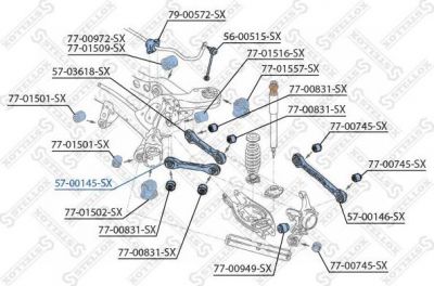 Stellox 57-00145-SX рычаг независимой подвески колеса, подвеска колеса на 3 (E90)