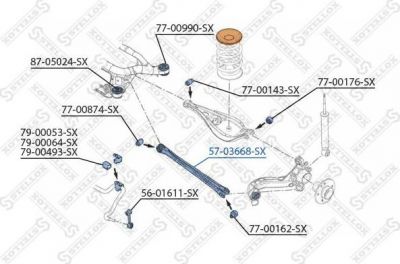 STELLOX Рычаг независимой подвески колеса, подвеска колеса (57-03668-SX)