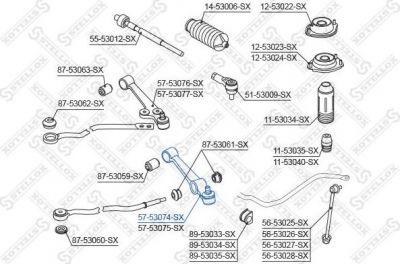 Stellox 57-53074-SX рычаг независимой подвески колеса, подвеска колеса на KIA RIO универсал (DC)