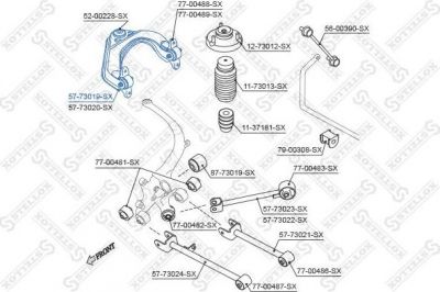 Stellox 57-73019-SX рычаг независимой подвески колеса, подвеска колеса на CHEVROLET EPICA (KL1_)