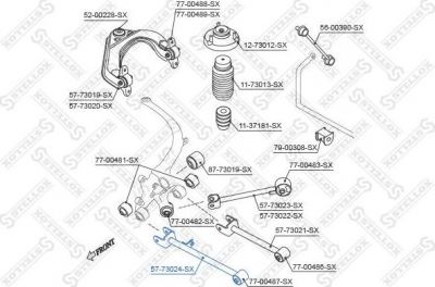 Stellox 57-73024-SX рычаг независимой подвески колеса, подвеска колеса на CHEVROLET EPICA (KL1_)