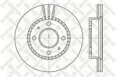 Stellox 6020-2244V-SX тормозной диск на NISSAN ALMERA I (N15)