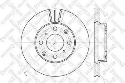 Stellox 6020-2615V-SX тормозной диск на HONDA CIVIC VI Hatchback (EJ, EK)