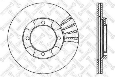Stellox 6020-3011V-SX тормозной диск на MITSUBISHI LANCER IV (C6_A, C7_A)