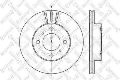 Stellox 6020-3021V-SX тормозной диск на PROTON PERSONA 400 Наклонная задняя часть (C9_C, C9_S)