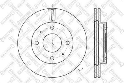 Stellox 6020-3403V-SX тормозной диск на HYUNDAI SONATA II (Y-2)