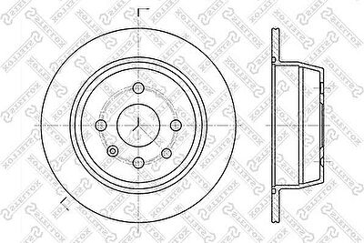 Stellox 6020-3618-SX тормозной диск на OPEL ASTRA F универсал (51_, 52_)