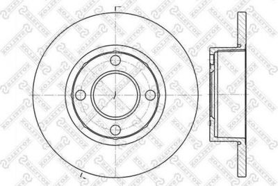 Stellox 6020-4737-SX тормозной диск на AUDI 80 Avant (8C, B4)