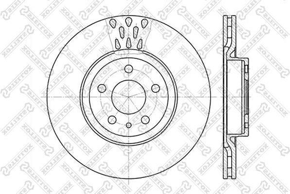 Stellox 6020-9925V-SX тормозной диск на FIAT DOBLO фургон/универсал (263)