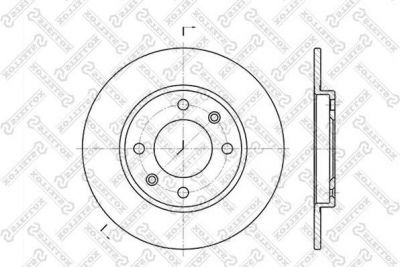 Stellox 6020-9947-SX тормозной диск на PEUGEOT 206 SW (2E/K)