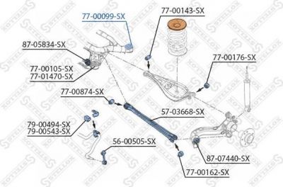 Stellox 77-00099-SX подвеска, рычаг независимой подвески колеса на 3 кабрио (E46)