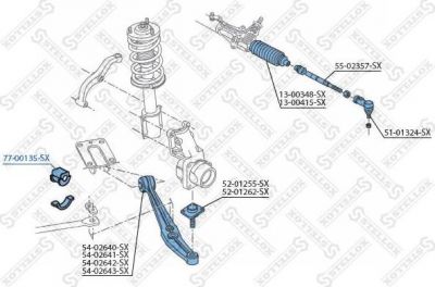 Stellox 77-00135-SX опора, стабилизатор на FIAT DUCATO Panorama (280)