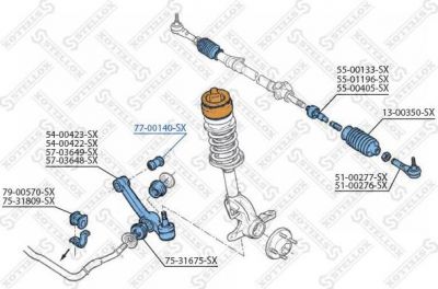 Stellox 77-00140-SX подвеска, рычаг независимой подвески колеса на FORD SIERRA Наклонная задняя часть (GBC, GBG)