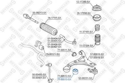 Stellox 77-00513-SX подвеска, рычаг независимой подвески колеса на KIA SPORTAGE (SL)