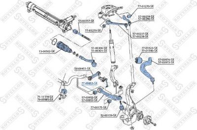 Stellox 77-00853-SX подвеска, рычаг независимой подвески колеса на AUDI A4 Avant (8K5, B8)