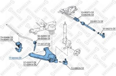 Stellox 77-00940-SX подвеска, рычаг независимой подвески колеса на FORD TRANSIT c бортовой платформой/ходовая часть (E_ _)