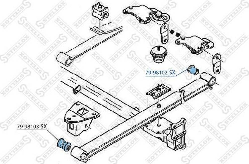 Stellox 79-98102-SX втулка, амортизатор на FIAT DUCATO фургон (230L)