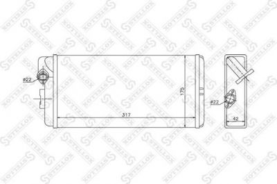 STELLOX Теплообменник, отопление салона (82-05012-SX)