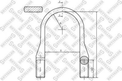 Stellox 84-64172-SX стремянка рессоры на MERCEDES-BENZ SK