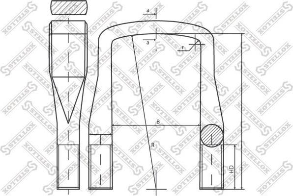Stellox 84-64269-SX стремянка рессоры на MERCEDES-BENZ NG