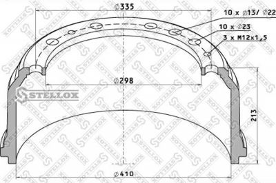 Stellox 85-00013-SX тормозной барабан на MERCEDES-BENZ SK