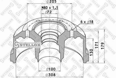 Stellox 85-00165-SX тормозной барабан на MERCEDES-BENZ LK/LN2
