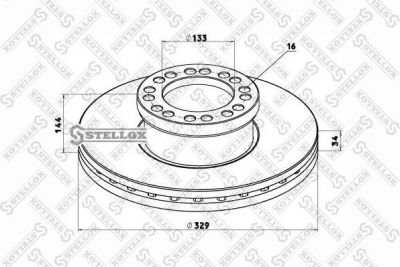 Stellox 85-00754-SX тормозной диск на DAF LF 45