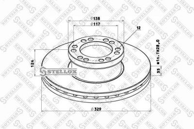 Stellox 85-00757-SX тормозной диск на DAF LF 45