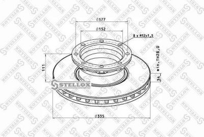 Stellox 85-00780-SX тормозной диск на MERCEDES-BENZ ATEGO