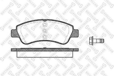 Stellox 851 020L-SX комплект тормозных колодок, дисковый тормоз на PEUGEOT 206 SW (2E/K)