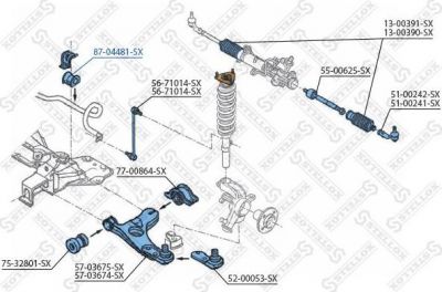 Stellox 87-04481-SX опора, стабилизатор на FORD FOCUS (DAW, DBW)