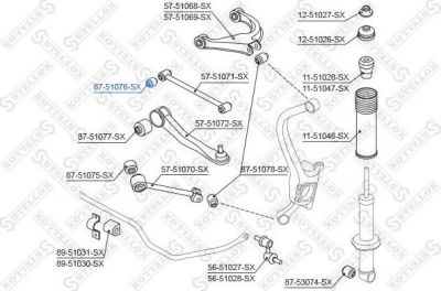 Stellox 87-51076-SX подвеска, рычаг независимой подвески колеса на HYUNDAI SONATA IV (EF)