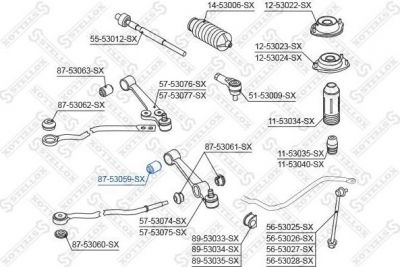 Stellox 87-53059-SX подвеска, рычаг независимой подвески колеса на KIA RIO универсал (DC)