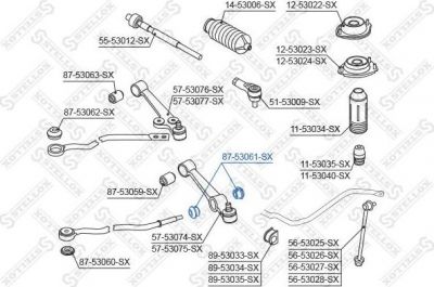 Stellox 87-53061-SX подвеска, рычаг независимой подвески колеса на KIA RIO универсал (DC)