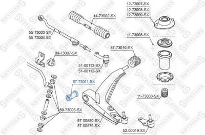 Stellox 87-73011-SX подвеска, рычаг независимой подвески колеса на OPEL KADETT E Combo (38_, 48_)