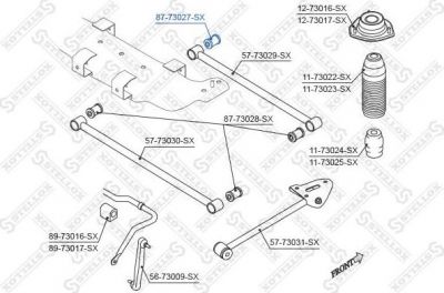 Stellox 87-73027-SX подвеска, рычаг независимой подвески колеса на CHEVROLET LACETTI (J200)