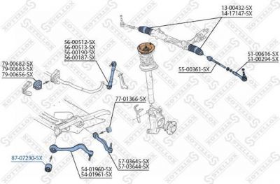 STELLOX 87-07230-SX сайлентблок рычага перед нижн.! 5 E60 03> (8707230SX)