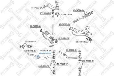 Stellox 89-74077-SX опора, стабилизатор на NISSAN TERRANO I (WD21)