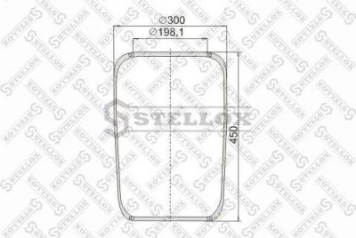 Stellox 90-07270-SX кожух пневматической рессоры на DAF F 2500