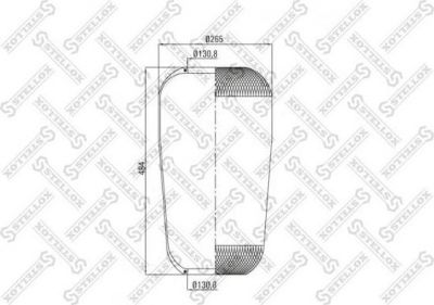 Stellox 90-07370-SX кожух пневматической рессоры на MERCEDES-BENZ SK